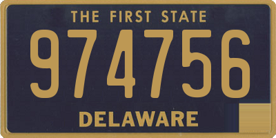 DE license plate 974756