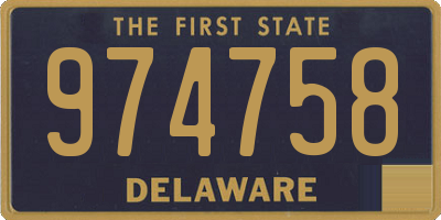 DE license plate 974758