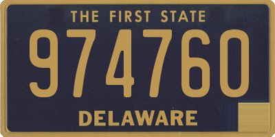 DE license plate 974760