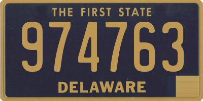 DE license plate 974763