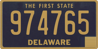 DE license plate 974765