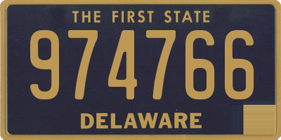 DE license plate 974766