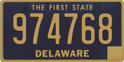 DE license plate 974768