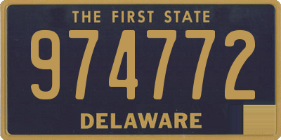 DE license plate 974772