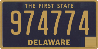 DE license plate 974774