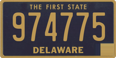 DE license plate 974775