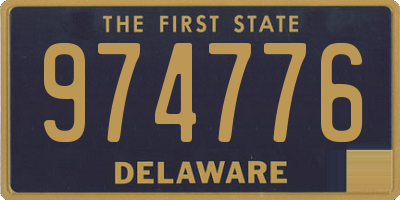 DE license plate 974776