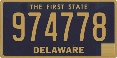 DE license plate 974778