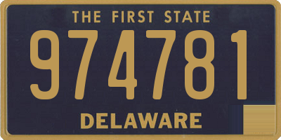 DE license plate 974781