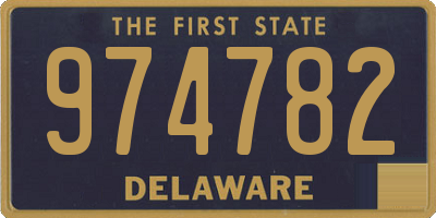 DE license plate 974782