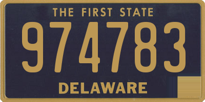 DE license plate 974783