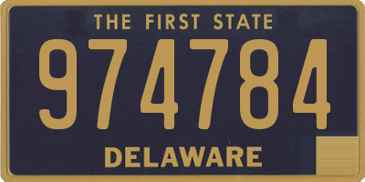 DE license plate 974784