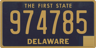 DE license plate 974785