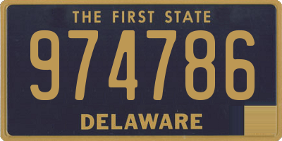 DE license plate 974786