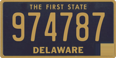 DE license plate 974787