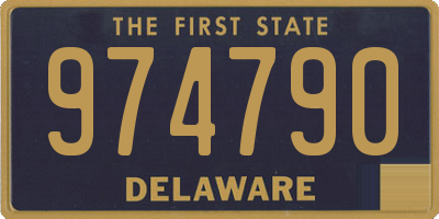 DE license plate 974790