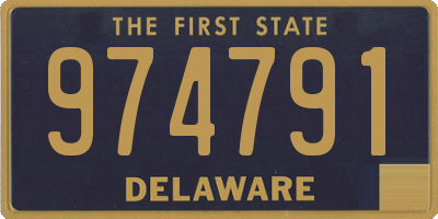 DE license plate 974791