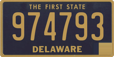 DE license plate 974793