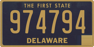 DE license plate 974794