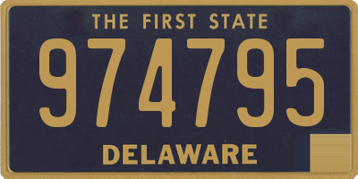 DE license plate 974795