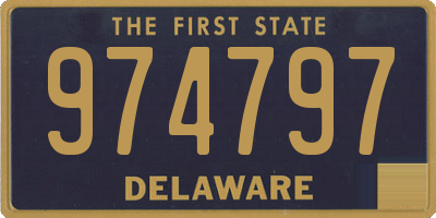 DE license plate 974797