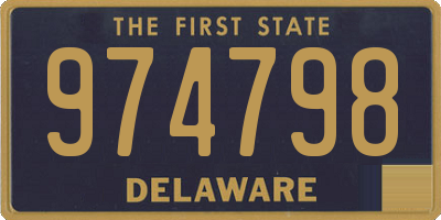 DE license plate 974798