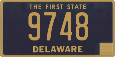 DE license plate 9748