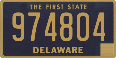 DE license plate 974804