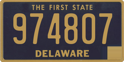 DE license plate 974807