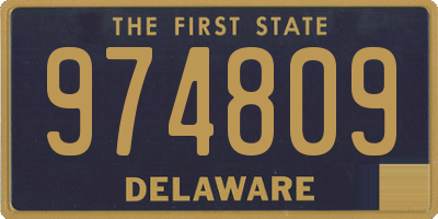 DE license plate 974809