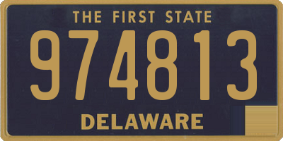 DE license plate 974813