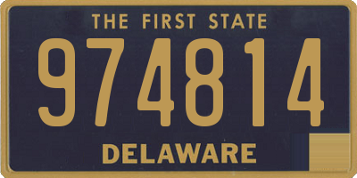 DE license plate 974814