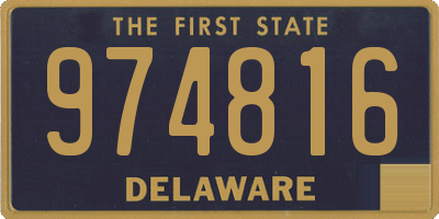 DE license plate 974816