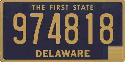 DE license plate 974818