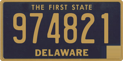 DE license plate 974821