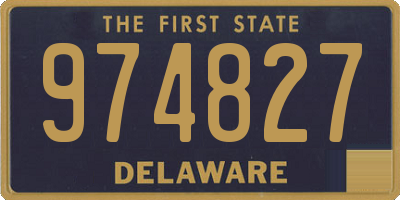 DE license plate 974827