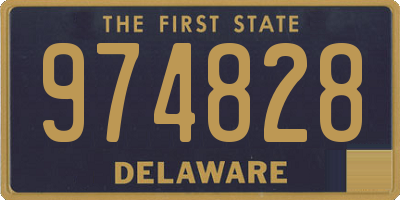 DE license plate 974828