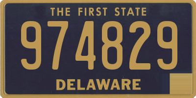 DE license plate 974829