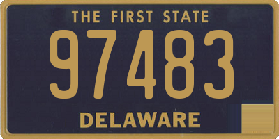 DE license plate 97483