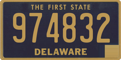 DE license plate 974832