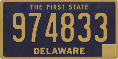 DE license plate 974833