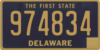 DE license plate 974834