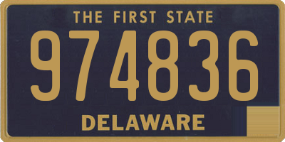 DE license plate 974836