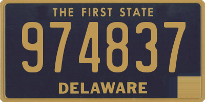 DE license plate 974837