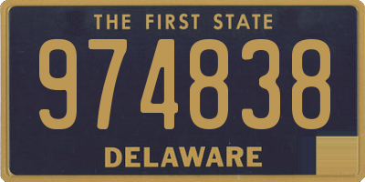 DE license plate 974838