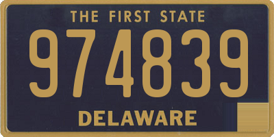 DE license plate 974839