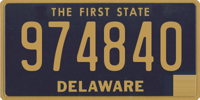 DE license plate 974840