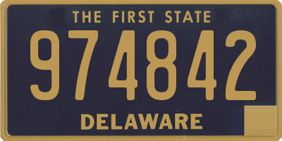 DE license plate 974842