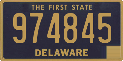 DE license plate 974845