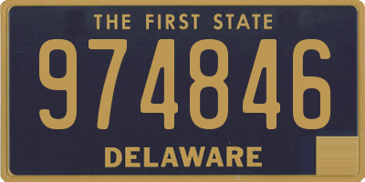 DE license plate 974846